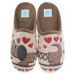 Dámske domáce papuče Medi Line 5126-023 taupe