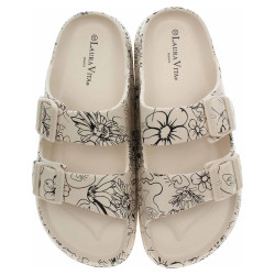 Dámske plážové papuče Laura Vita NUON 17 beige