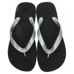 Calvin Klein dámské plážové pantofle YW0YW01719 00T Black-Silver
