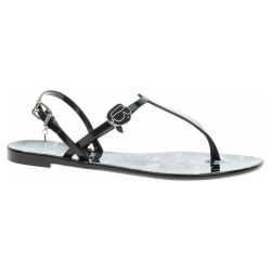 Karl Lagerfeld dámské plážové KL80002G V01 black rubber w-white