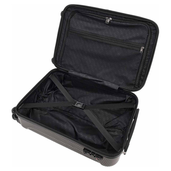 detail Guess cestovní kufr TWE68939830 BLACK