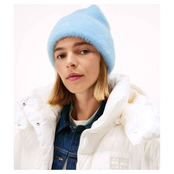 detail Tommy Hilfiger dámská čepice AW0AW17900 C1T Light Powdery Blue