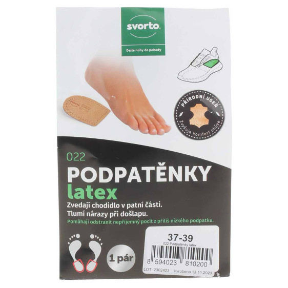 detail Podpatěnky latex Svorto