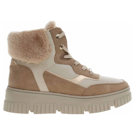 detail Dámska členkové topánky s.Oliver 5-26222-41 nut comb
