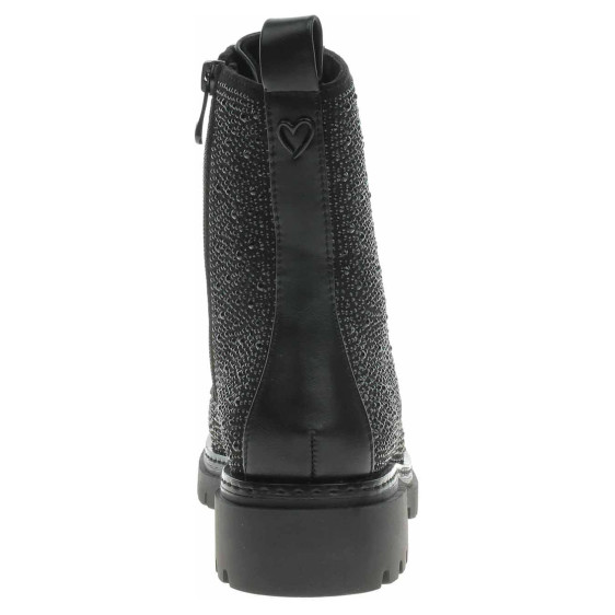 detail Dámska členkové topánky Marco Tozzi 2-25232-45 black glitter
