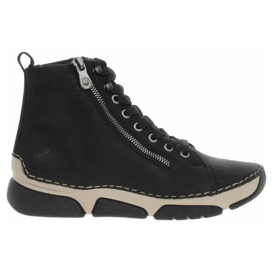 detail Dámska členkové topánky Rieker 45920-01 schwarz