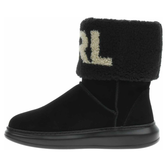 detail Dámske poločižmy Karl Lagerfeld KL44552 Black Suede