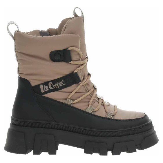 detail Dámske snehule Lee Cooper LCJ-24-47-3143LA lt.brown-black