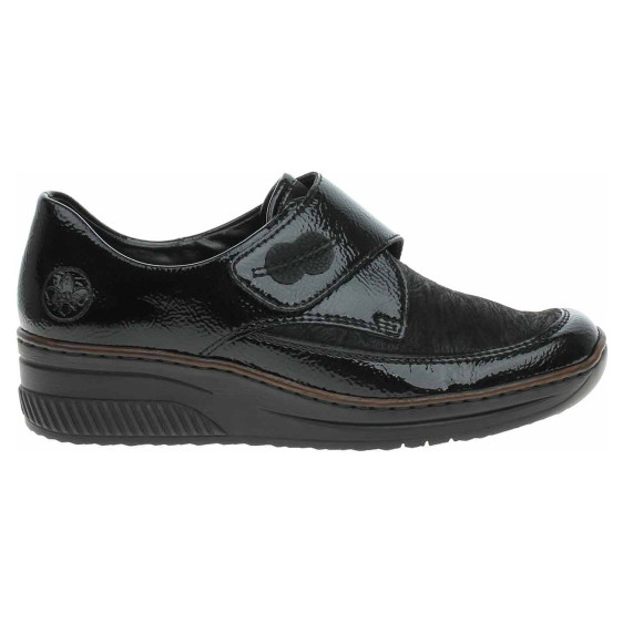 detail Dámske poltopánky Rieker 487C0-00 schwarz