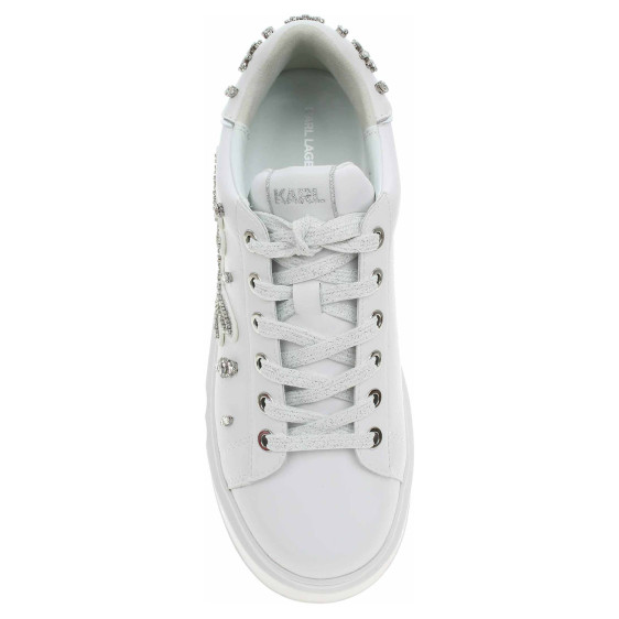 detail Dámska topánky Karl Lagerfeld KL63525 01S White Lthr w-Silver