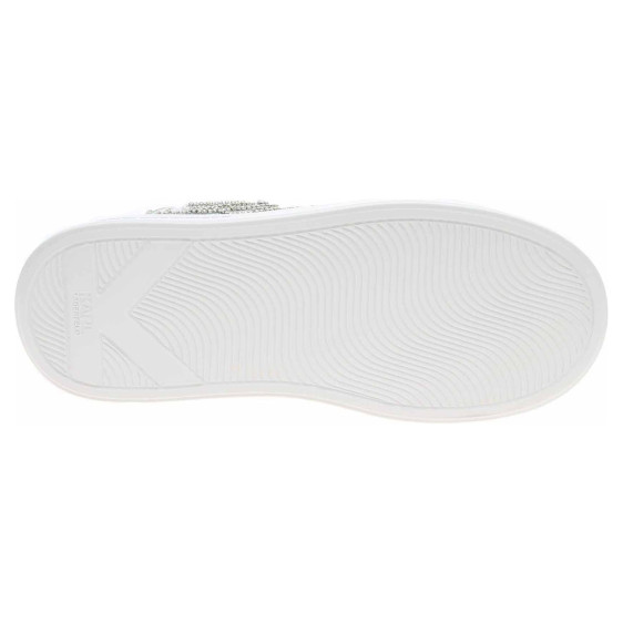 detail Dámska topánky Karl Lagerfeld KL63525 01S White Lthr w-Silver