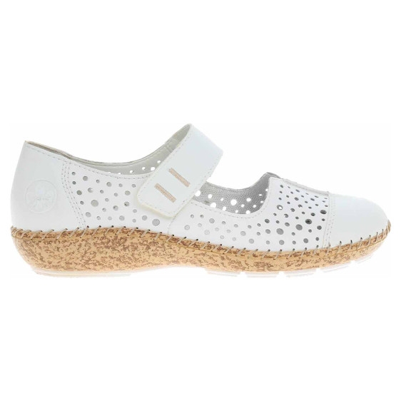 detail Dámske baleriny Rieker 44880-80 weiss