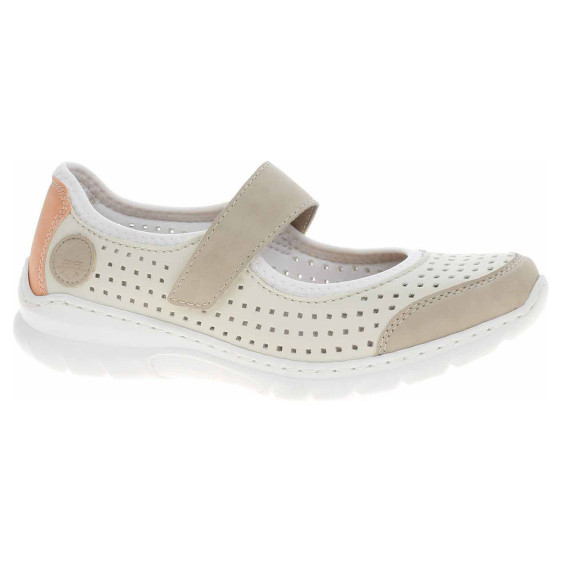 detail Dámske baleriny Rieker L32B5-81 weiss kombi