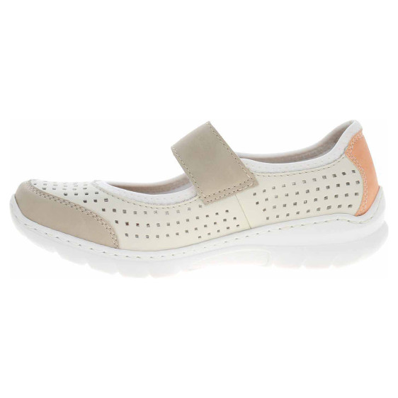 detail Dámske baleriny Rieker L32B5-81 weiss kombi