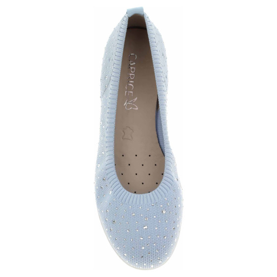 detail Dámske baleriny Caprice 9-22107-42 lt.blue knit