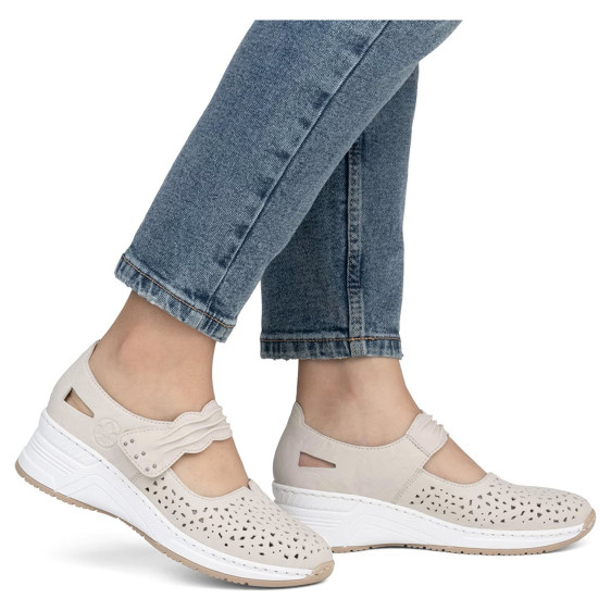 detail Dámske baleriny Rieker N4382-60 beige