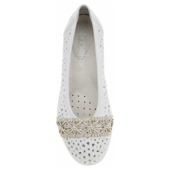 detail Dámske baleriny Rieker L3062-80 weiss