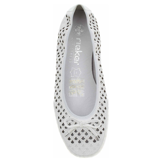 detail Dámske baleriny Rieker 41489-80 weiss