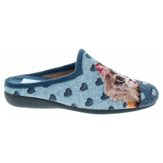 detail Dámske domáce papuče Medi Line 5170-023 azul barca