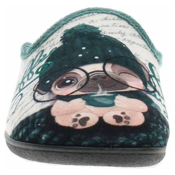 detail Dámske domáce papuče Medi Line 1123-024 green