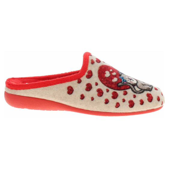 detail Dámske domáce papuče Medi Line 147-025 rojo