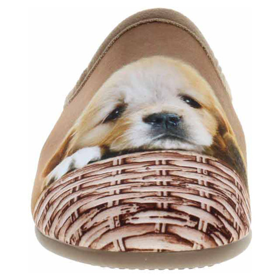 detail Dámske domáce papuče Medi Line 140-025 hnědá