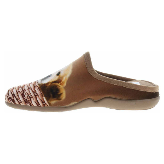 detail Dámske domáce papuče Medi Line 140-025 hnědá