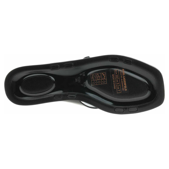 detail Dámske papuče Karl Lagerfeld KL80004S V0S black rubber w-silver