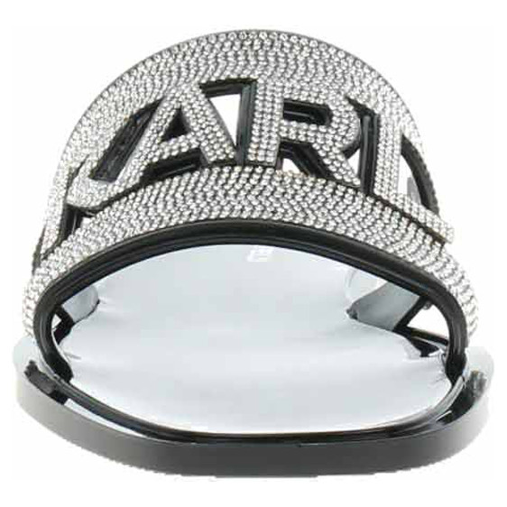 detail Dámske papuče Karl Lagerfeld KL80005S V0S black rubber w-silver