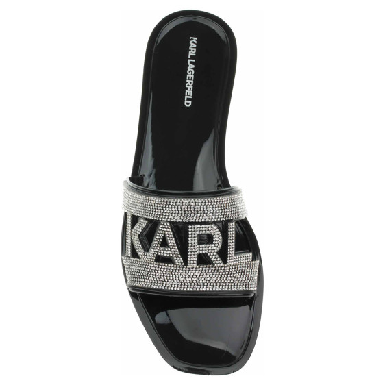 detail Dámske papuče Karl Lagerfeld KL80005S V0S black rubber w-silver