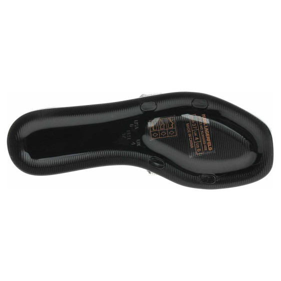 detail Dámske papuče Karl Lagerfeld KL80005S V0S black rubber w-silver