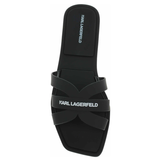detail Dámske papuče Karl Lagerfeld KL80025 V00 black rubber