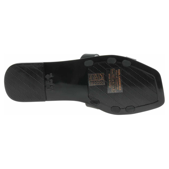 detail Dámske papuče Karl Lagerfeld KL80025 V00 black rubber