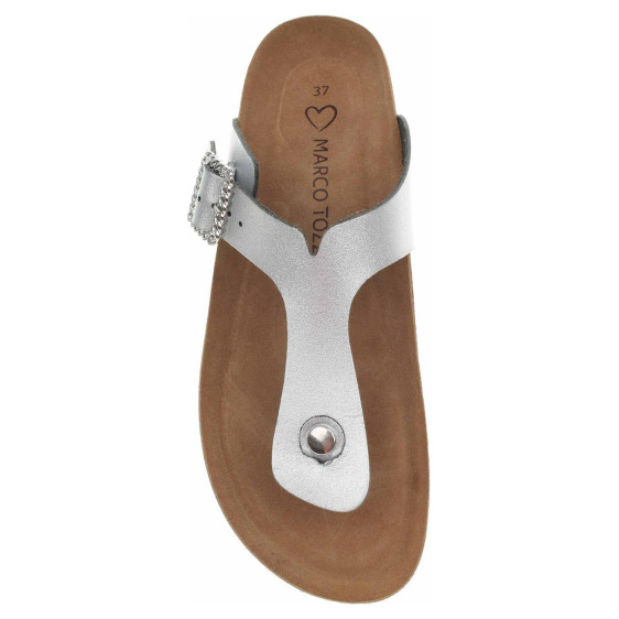 detail Dámske papuče Marco Tozzi 2-27402-44 silver