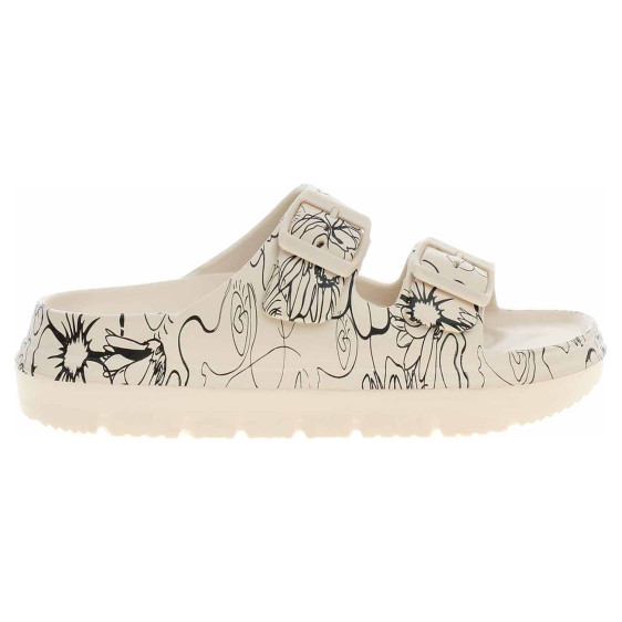 detail Dámske plážové papuče Laura Vita NUON 17 beige