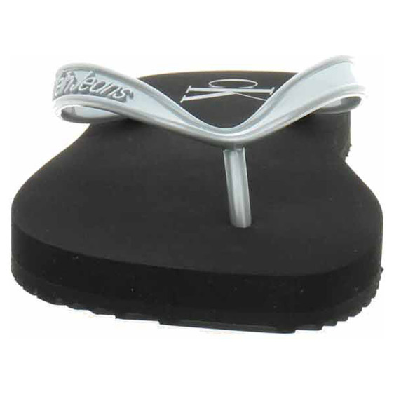detail Dámske plážové papuče Calvin Klein YW0YW01719 00T Black-Silver