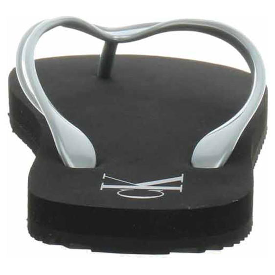 detail Dámske plážové papuče Calvin Klein YW0YW01719 00T Black-Silver