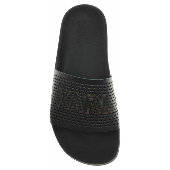 detail Dámske papuče Karl Lagerfeld KL80915 000 Black Lthr
