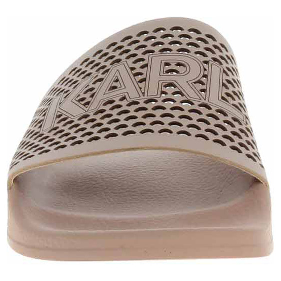 detail Dámske papuče Karl Lagerfeld KL80915 0T8 Stone Lthr