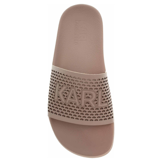 detail Dámske papuče Karl Lagerfeld KL80915 0T8 Stone Lthr