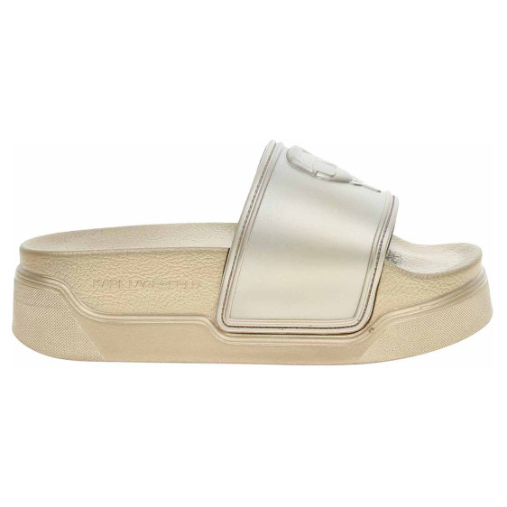 detail Karl Lagerfeld dámské plážové KL88819 VGD Gold Rubber
