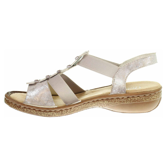 detail Dámske sandále Rieker 62850-90 metallic