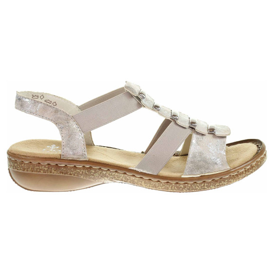 detail Dámske sandále Rieker 62850-90 metallic