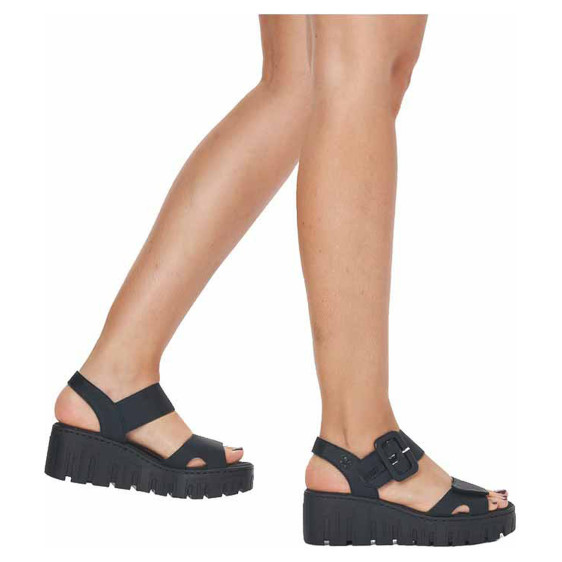 detail Dámske sandále Rieker 68050-00 schwarz