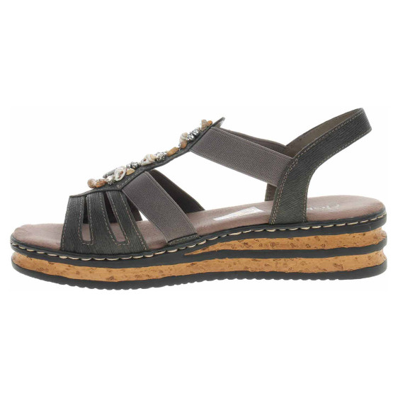 detail Dámske sandále Rieker 62949-45 grau