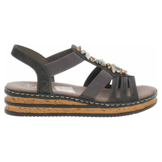 detail Dámske sandále Rieker 62949-45 grau