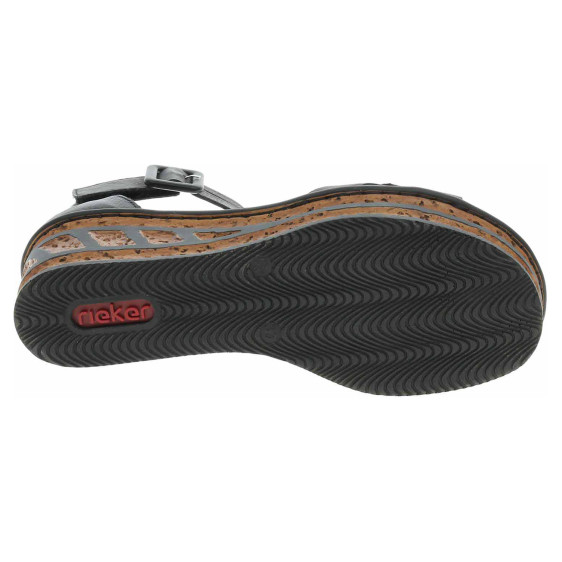 detail Dámske sandále Rieker 68194-00 schwarz