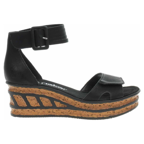 detail Dámske sandále Rieker 68194-00 schwarz