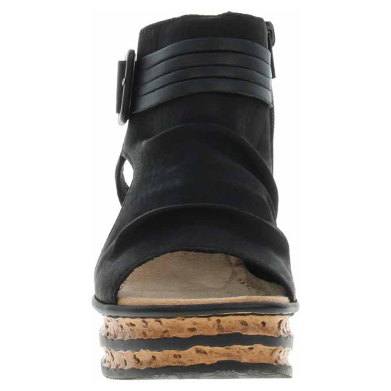 detail Dámske sandále Rieker 68191-00 schwarz