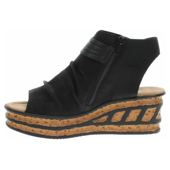 detail Dámske sandále Rieker 68191-00 schwarz